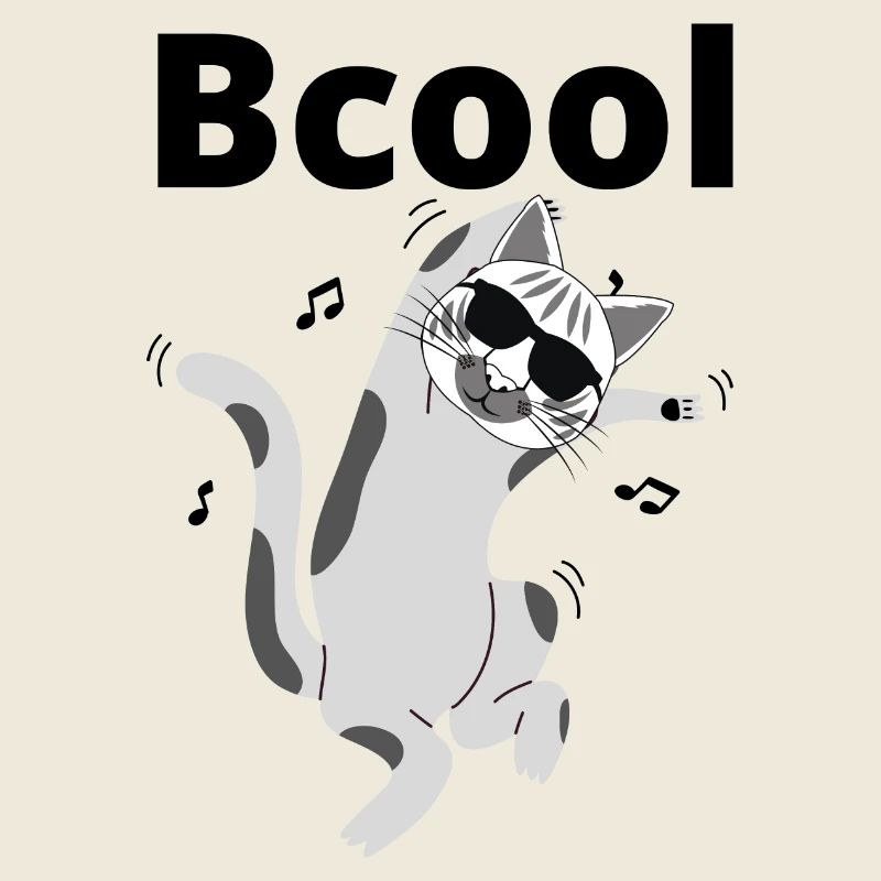 Groovy Grey Cat in Sunglasses