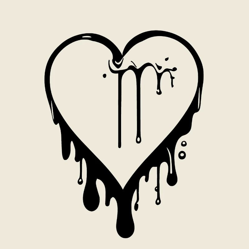 Geschmolzenes Graffiti Herz