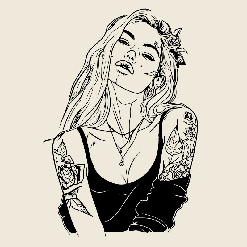 Tattoo Mädchen Design