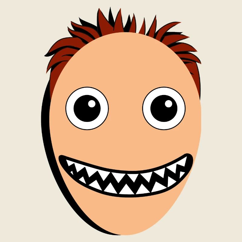 Funny man with a monster mouth