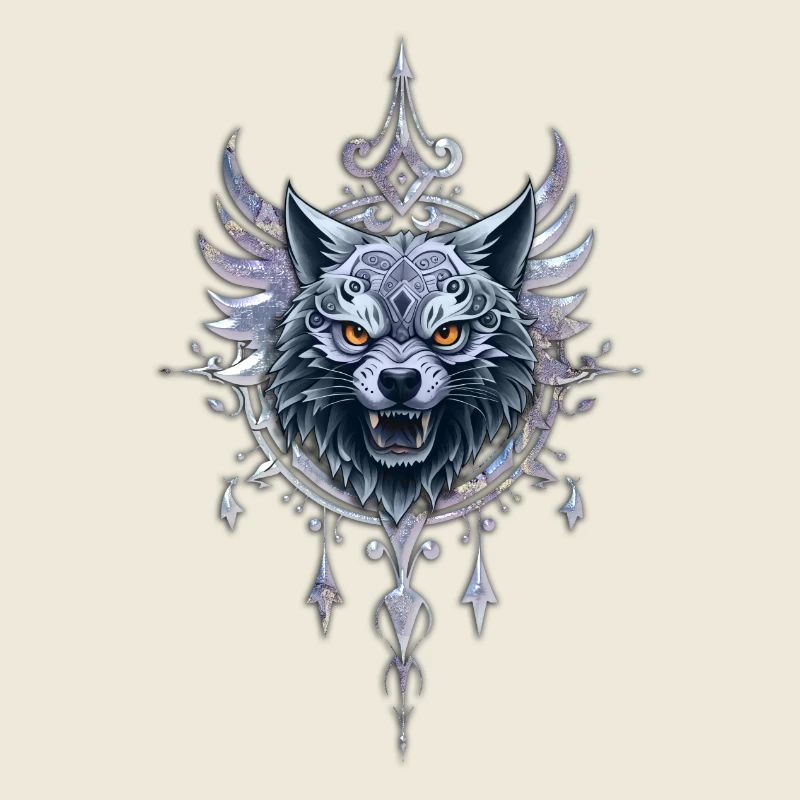 Mystical wolf's head.