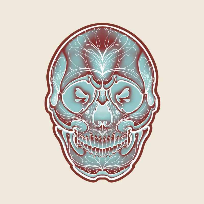 Colored skull by Owan