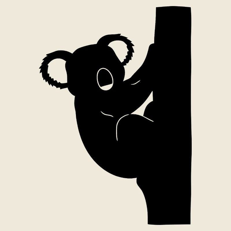Koala Silhouette Kletterer