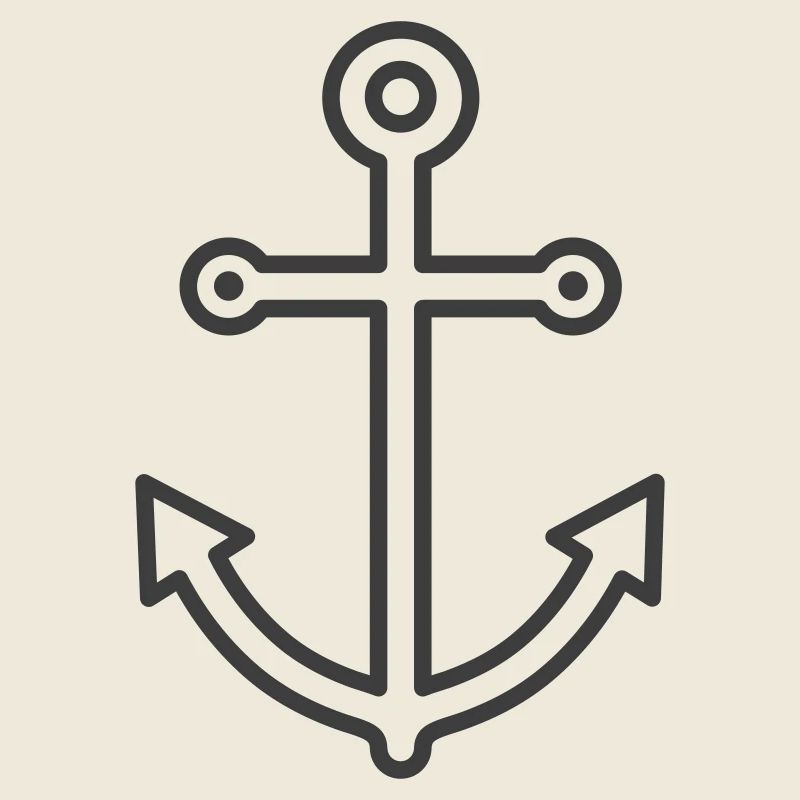 Nautische Ankerlinie Kunst Design