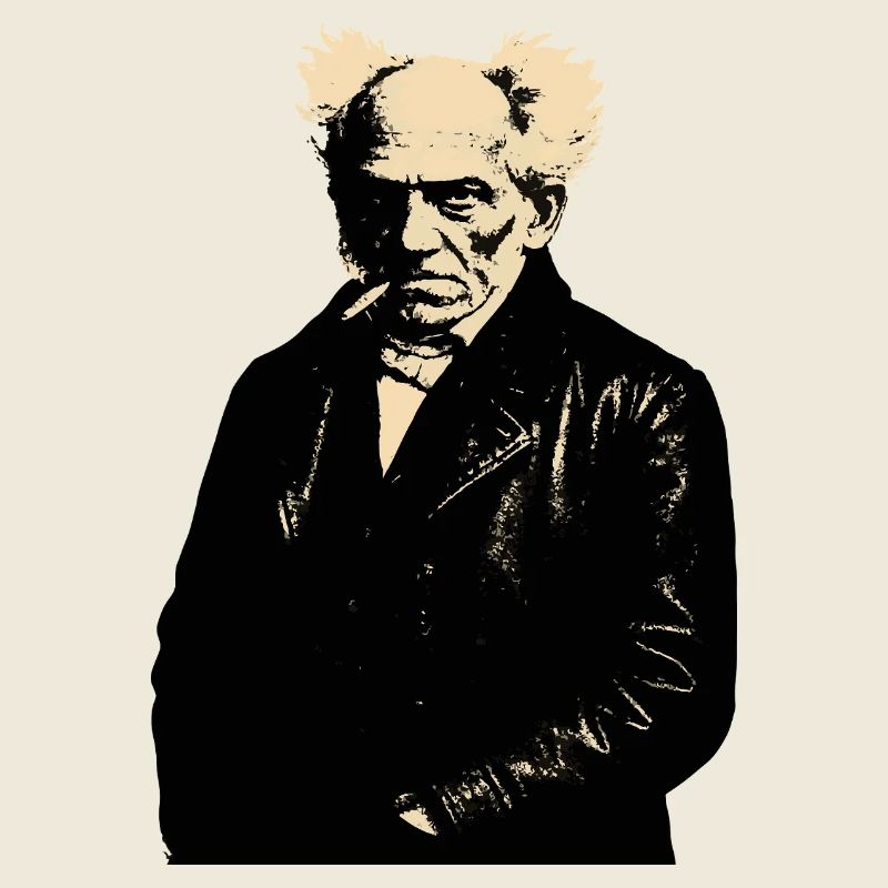 Portrait du philosophe noir Arthur Schopenhauer