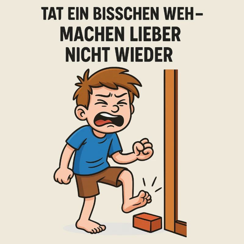 Junge Comic Illustration Lieber Nicht Wieder