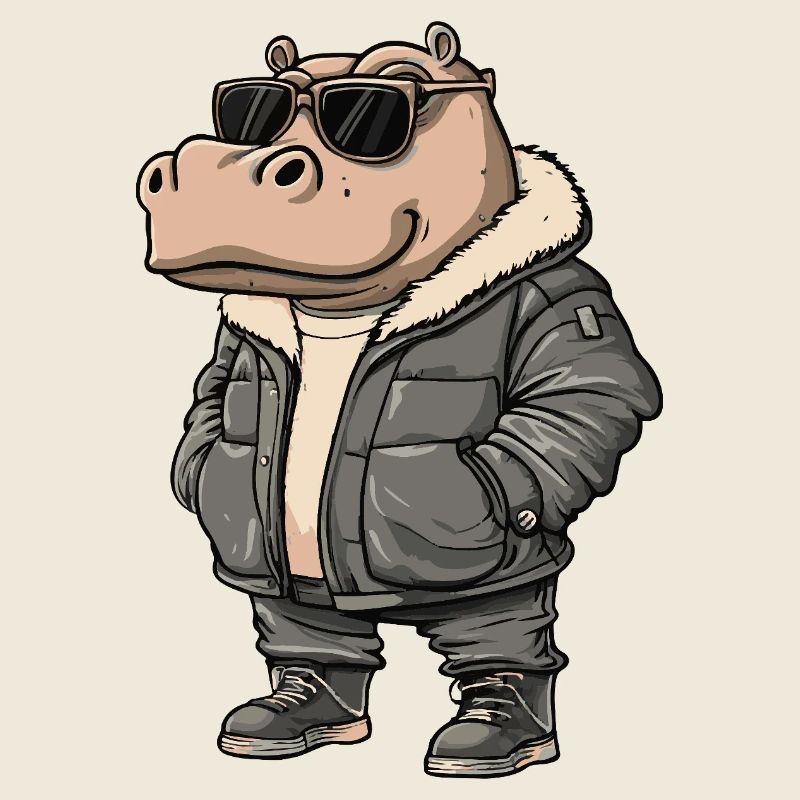 Nilpferd Cool Winter