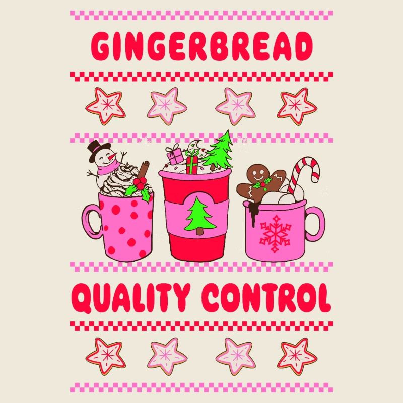 Gingerbread Quality Control - neon pink