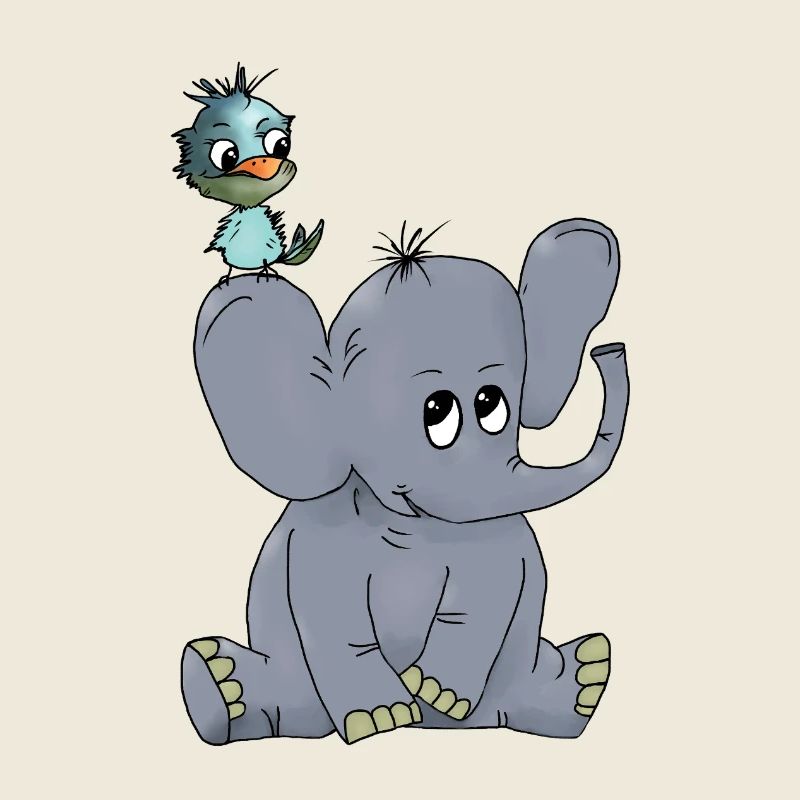 Elefant_mit_Vogel