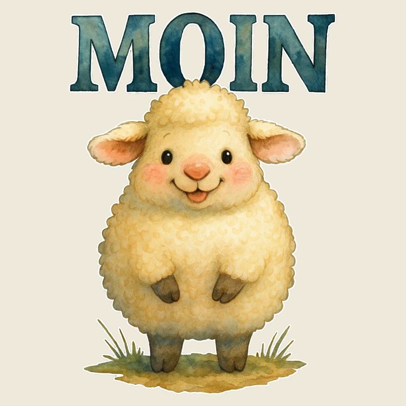 Moin Schäfchen Süßes Schaf Baby Kinder Norddeutsch