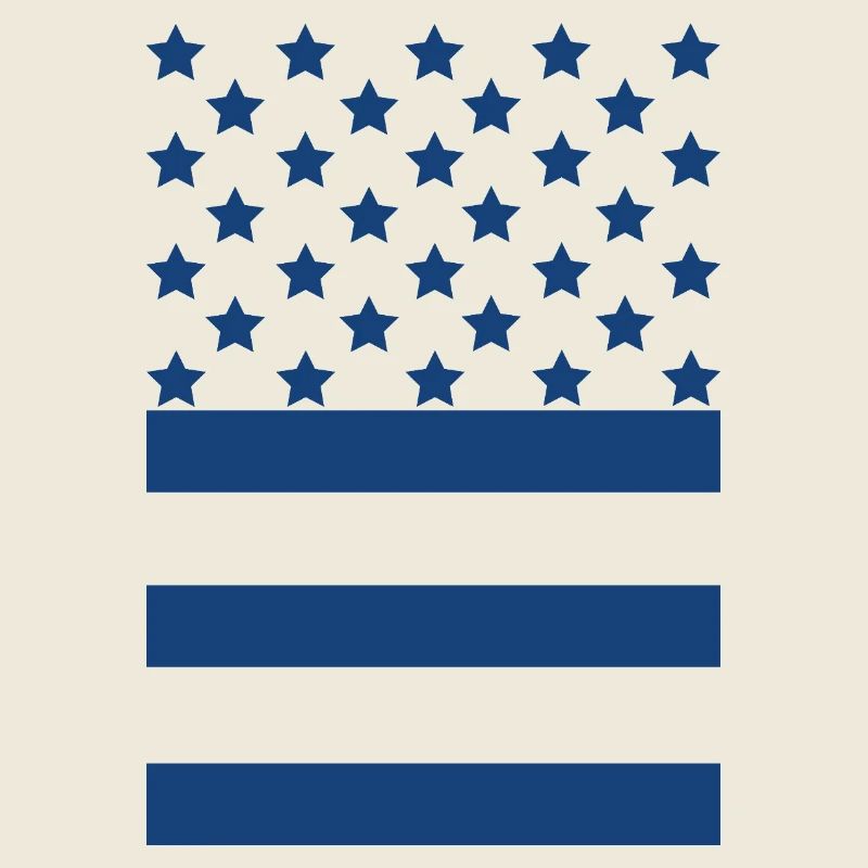 Navy Blue Flag – Stars & Stripes Design