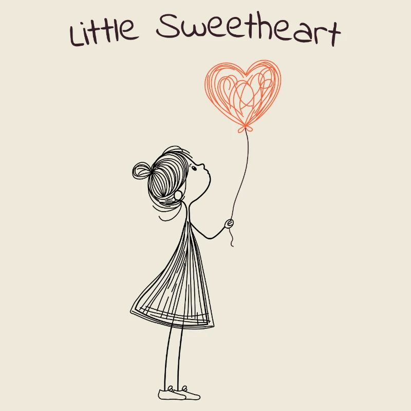 Petit Amour – Motif de ballon en forme de cœur