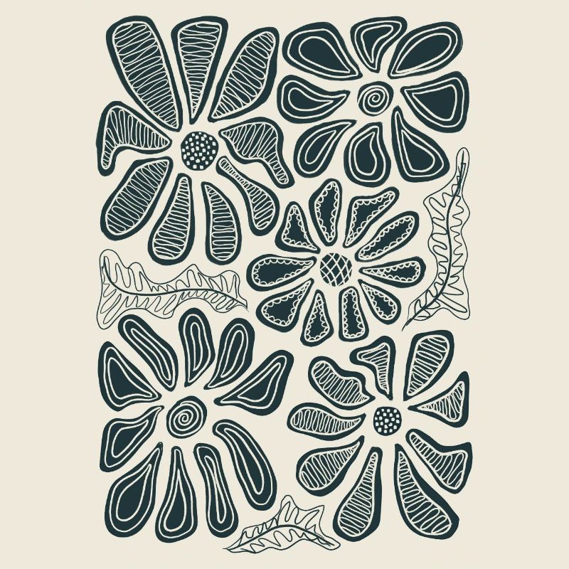 Doodle Daisy Bloom Blumen-Skizze