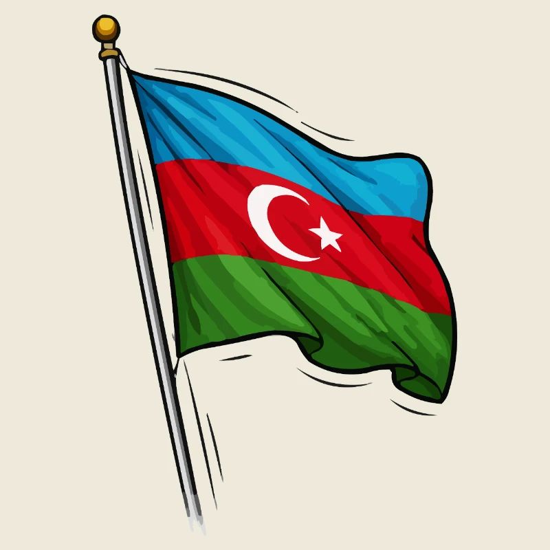 Aserbaidschan Flagendesign