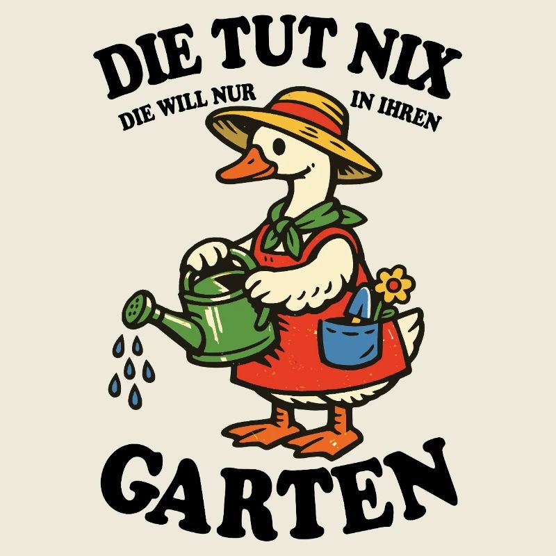 Die tut nix | Garten Gans gießt glücklich