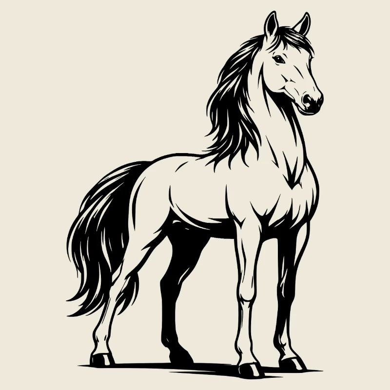 Pferd_stehend_Schwarz