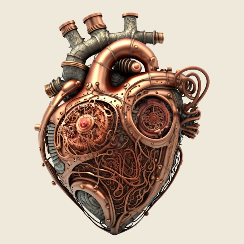 Steampunk Herz Metallkunst