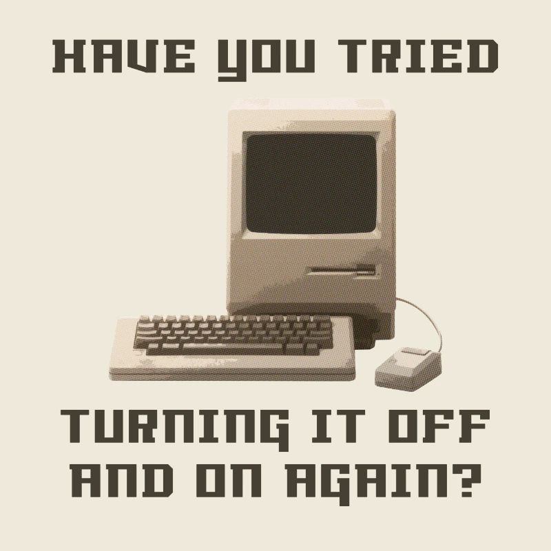 Computer off and on again