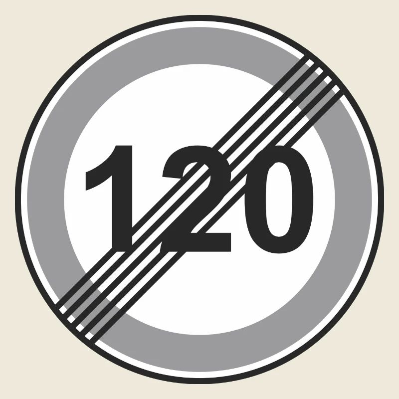 Signe de la route 120 de restriction