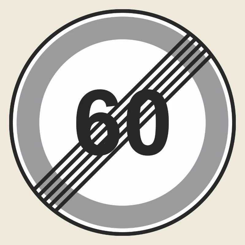 Signe de la route 60 de restriction