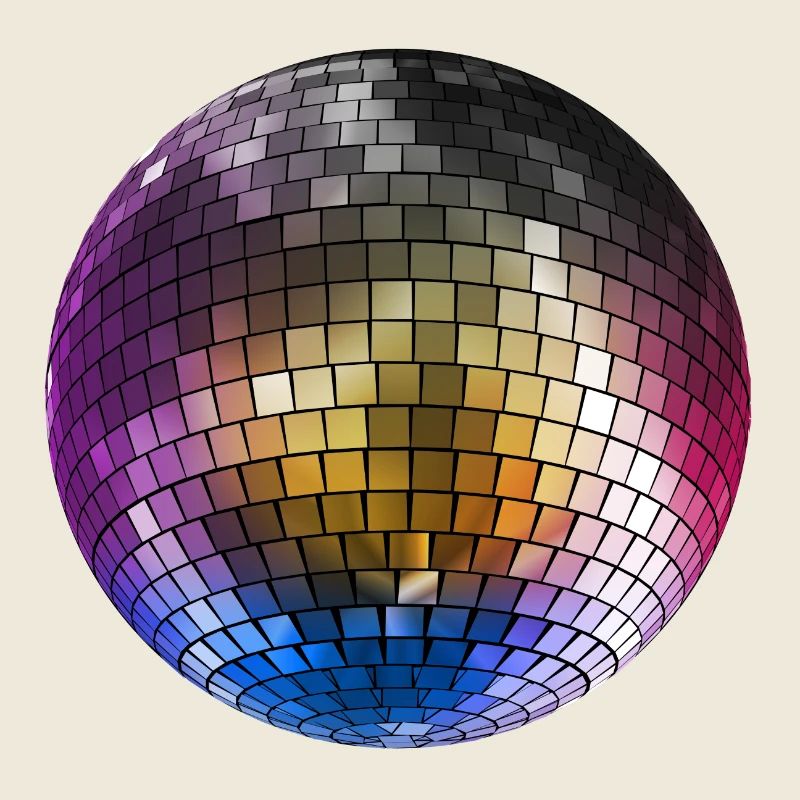 Diskokugel Mirrorball farbig