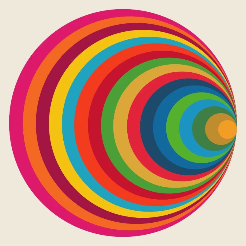 Colorful circle design - three