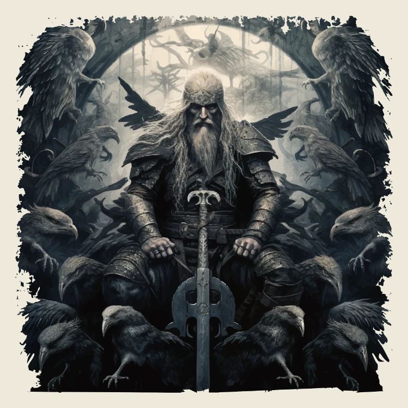 Odin, Viking, Dieu, Corbeau d’Odin, Hugin et Munin