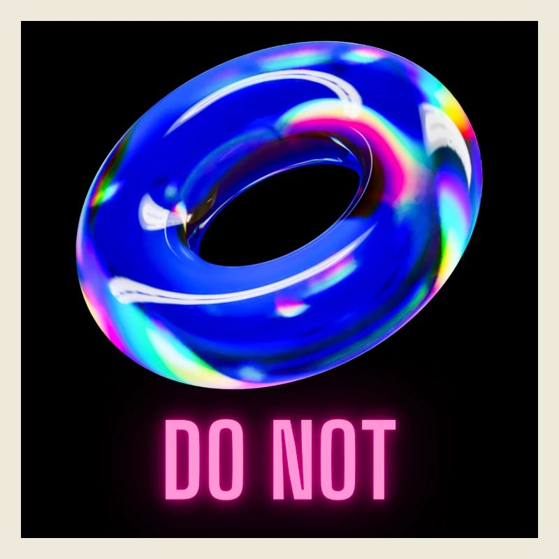 Do Not - leckerer blauer Donut