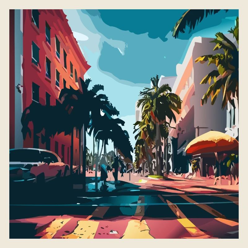 Rues colorées à Miami (Miami Collection)