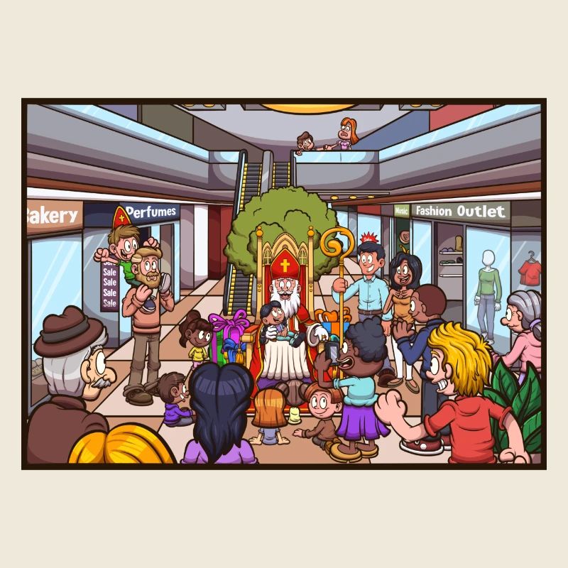 Saint-Nicolas avec les gens