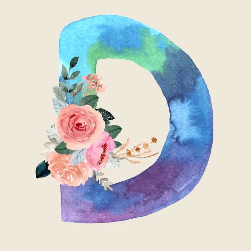 Buchstabe d Aquarell