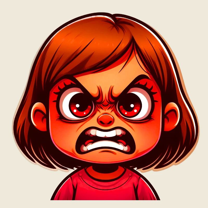 Wütendes Mädchen