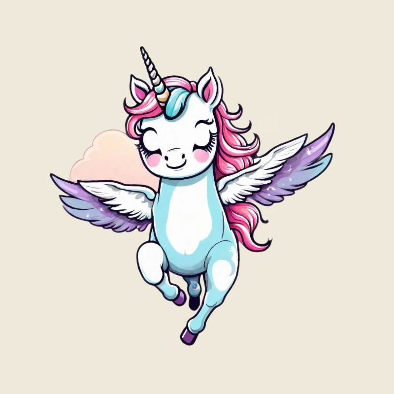 Licorne Einhorn Kawaii