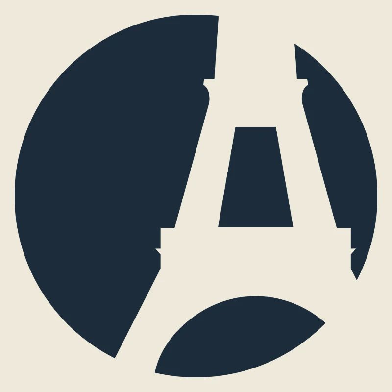 The Eiffel Tower Paris blue silhouette