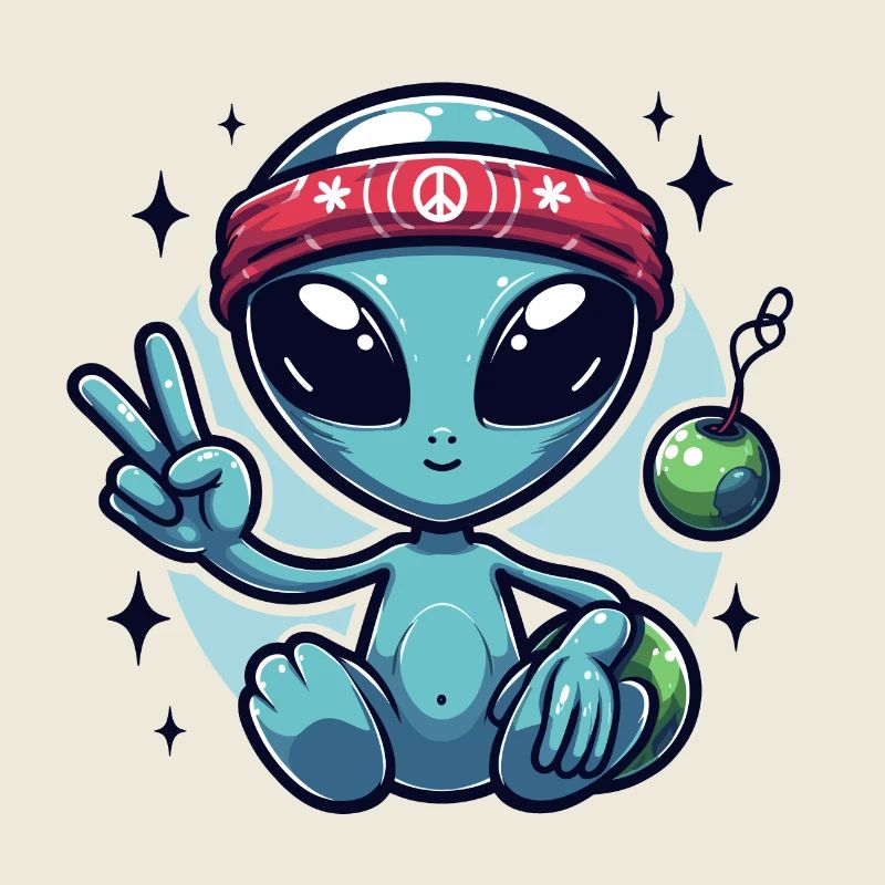 Freundlicher Cartoon-Alien