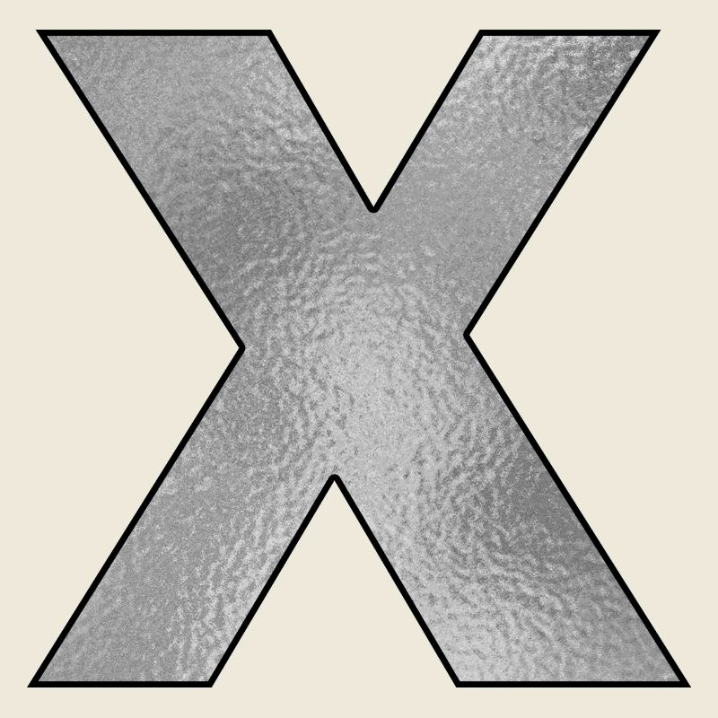 Buchstabe X Silber