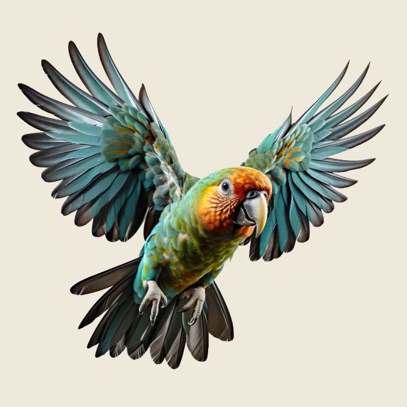 Parrot approaching for landing