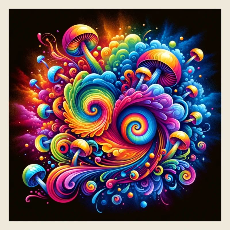 Champignons - art psychédélique