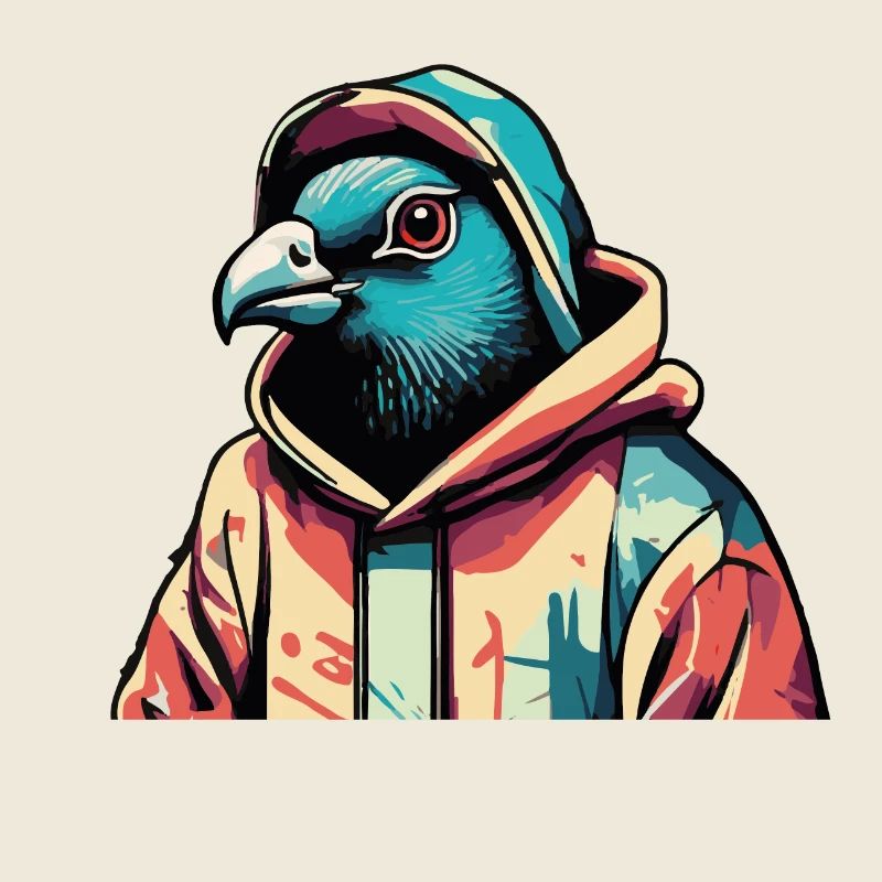 Coole Straßen Taube Vogel