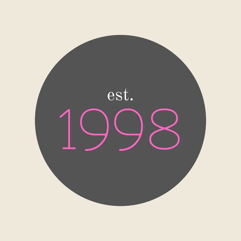 est. 1998, Birthday, Date, 90s, Year