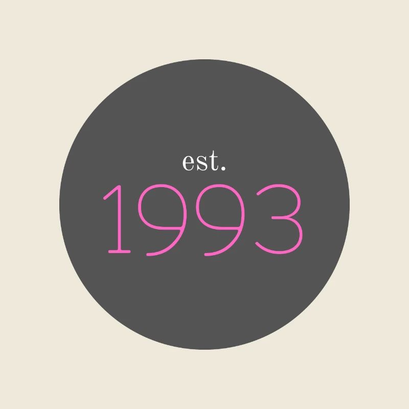 est. 1993, Anniversaire, Date, Années 90, Année