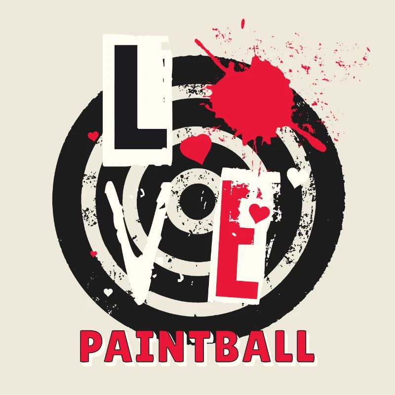 Paintball d’amour, planche cible de cupidons sur la Saint-Valentin