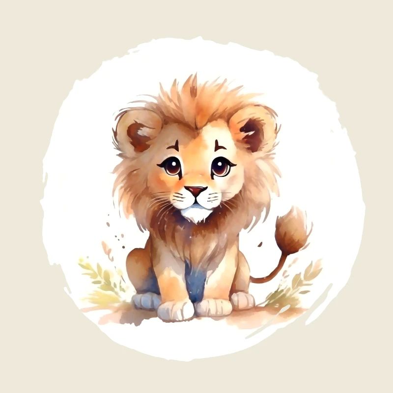 Aquarelle Lion