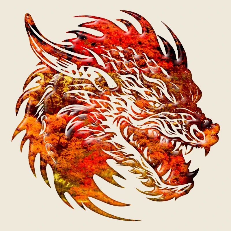 Fantasy Drache Anime Drachenkopf Mythisches Reptil