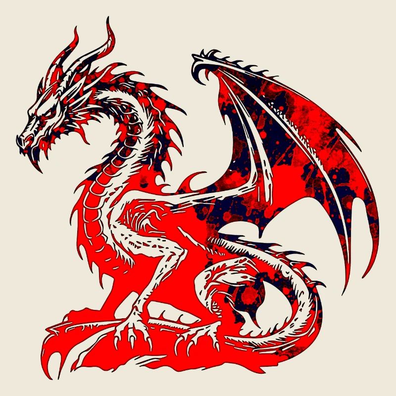 Fantasy Drache Anime Drachenkopf Mythisches Reptil