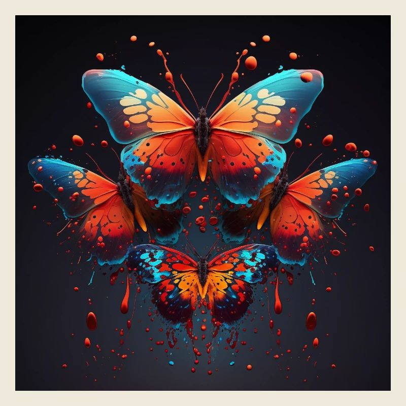 Bunte Schmetterlinge