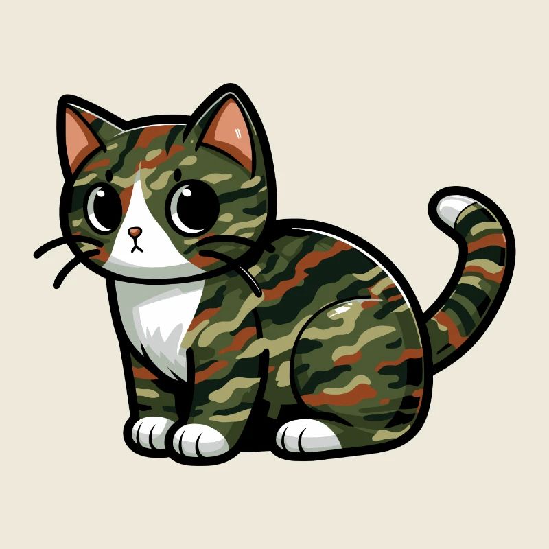 Chat camouflé