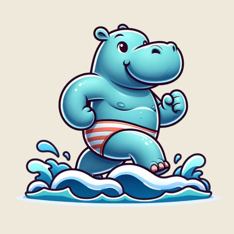 Swimming Competition Hippo