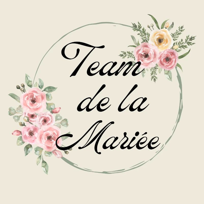 Das Team der Braut mit rosa Blumen