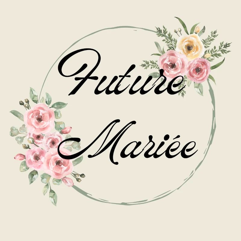 Future mariée fleurs roses -tshirt assorti